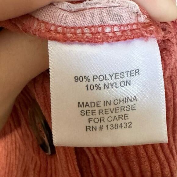 ModCloth As You Wish Jumpsuit Cropped Wide Leg Overalls Corduroy Pink Size Small - Picture 9 of 11